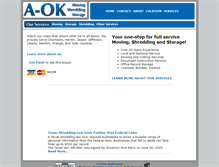 Tablet Screenshot of aokmoving.com